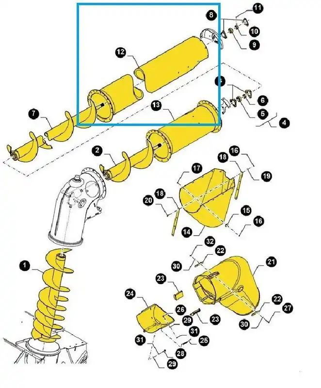 Sprawdź teraz Rura wysypu New Holland CX CR 47902509