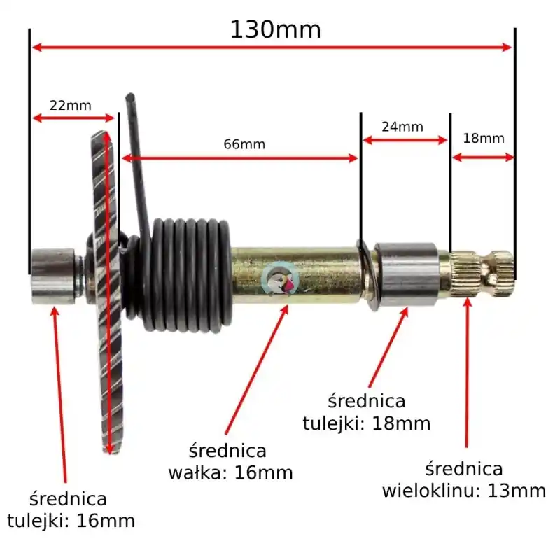 Półksiężyc startera nożnego Skuter GY6 125 - 130mm Nowość