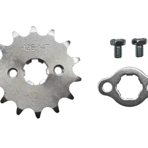 Zębatka zdawcza przód 14z 428 środek 17mm zabezpieczenie śruby quad cross Zamów dziś