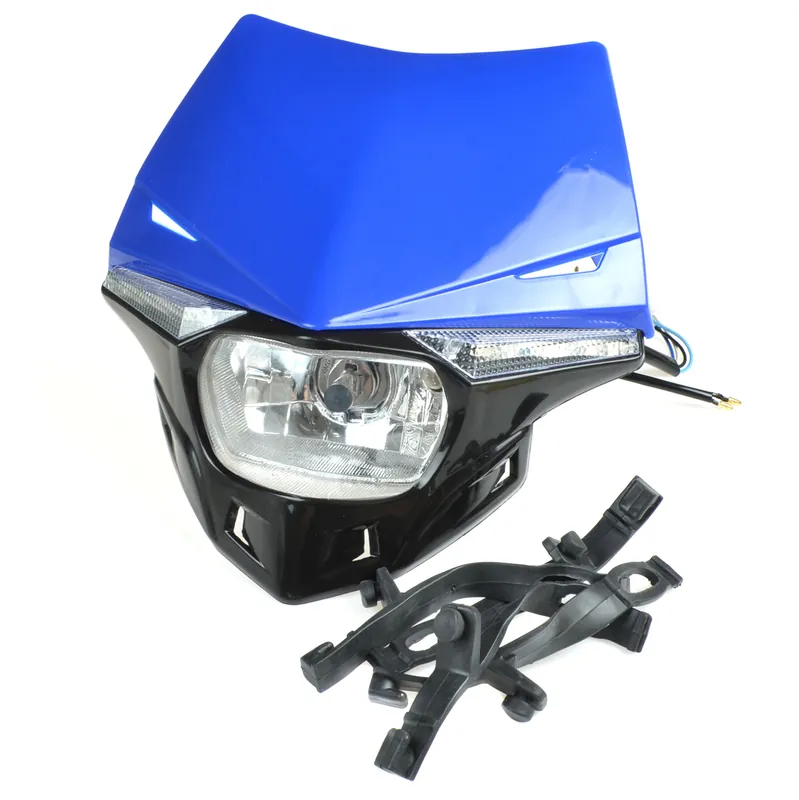 Owiewka uniwersalna niebieska z wkładem lampy halogenowym H4 cross enduro Kup teraz