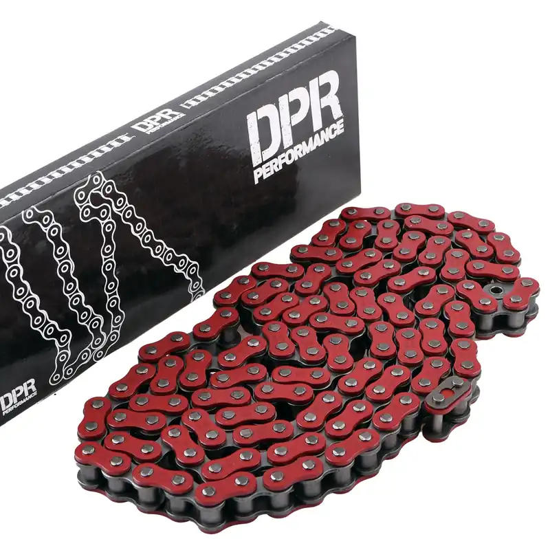 Łańcuch napędowy 140 ogniw 428H czerwony wzmocniony DPR Performance Szybka dostawa