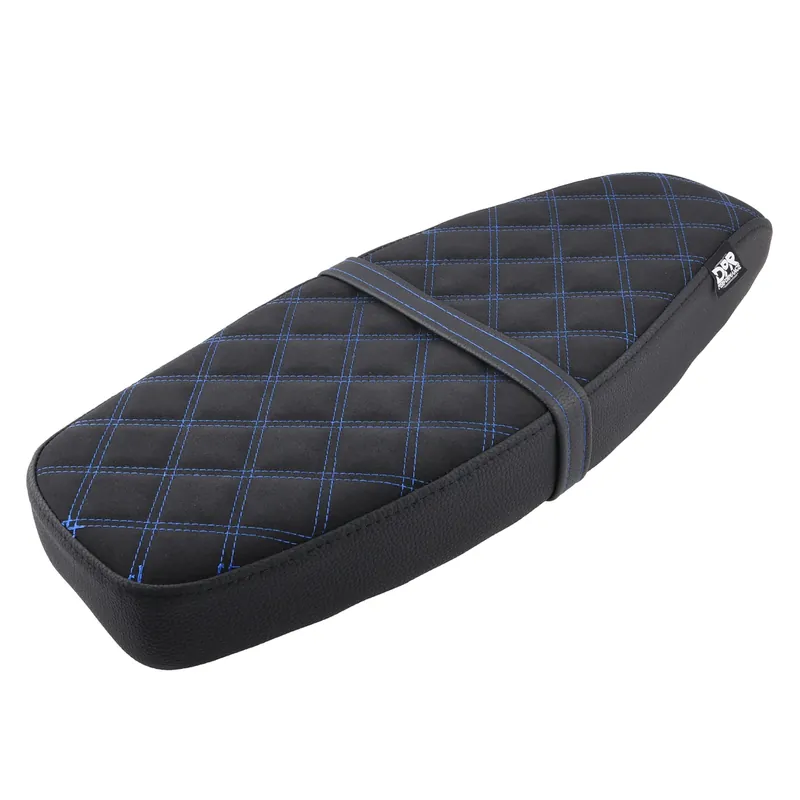 Siedzenie pikowane czarne + niebiesko czarne szwy Simson S50 S51 S70 DPR Wyprzedaż