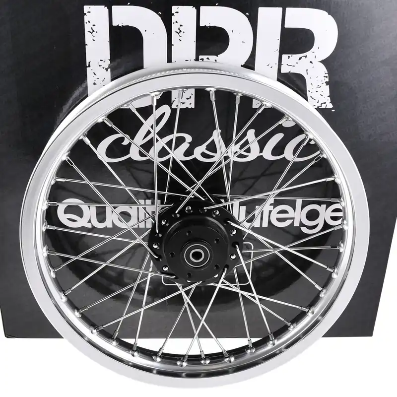 Koło jezdne 1,85x16 Simson S51 alu szprychy chrom DPR Ekspresowa dostawa