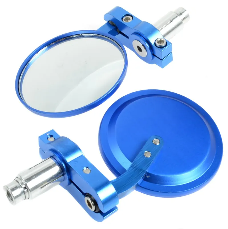 Lusterka okrągłe Naked Cafe Racer Bober niebieskie Promocja