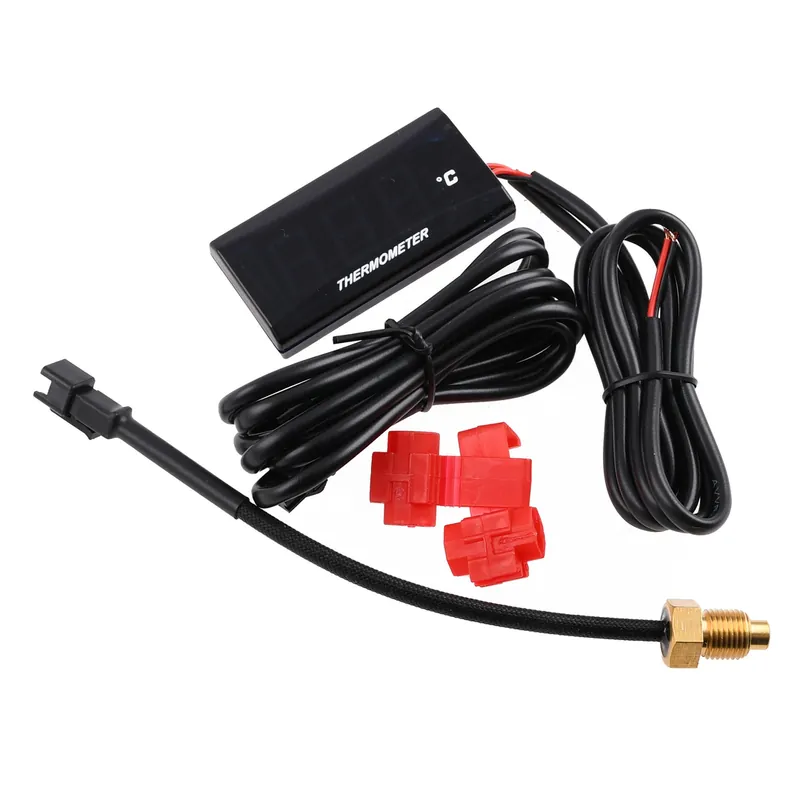 Termometr LCD wskaźnik temperatury 12V czerwony wyświetlacz Racing Force Wyjątkowa oferta