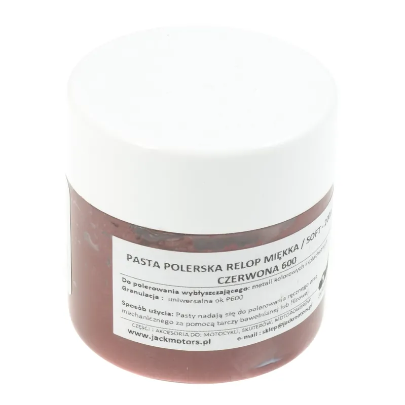 Pasta polerska miękka Relop czerwona P600 metale kolorowe i szlachetne 200g Tylko dziś