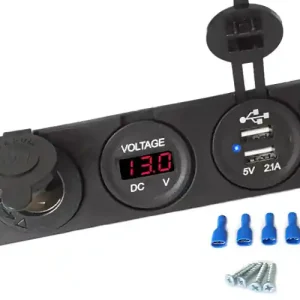 Wyprzedaż Gniazdo Zapalniczki 12v USB Woltomierz Ekran