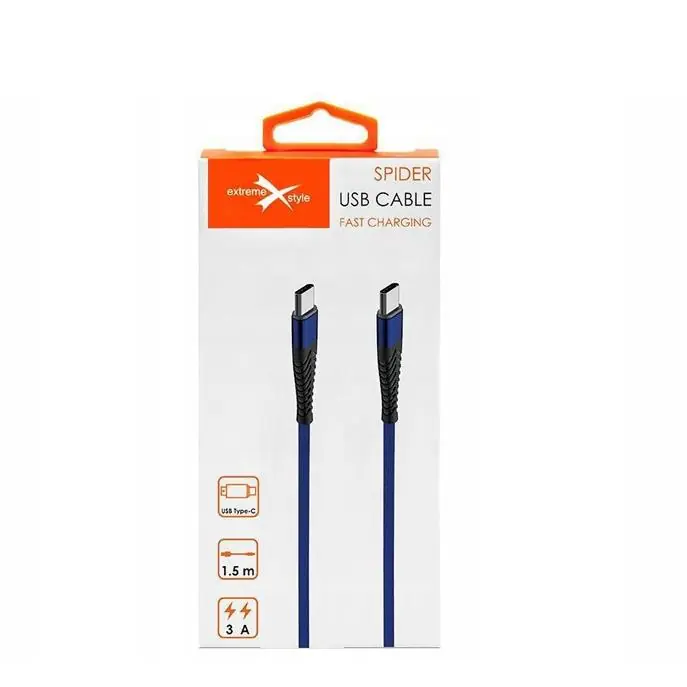 Bezpieczna płatność Wzmocniony kabel Spider USB typ-C - USB typ-C 1,5m